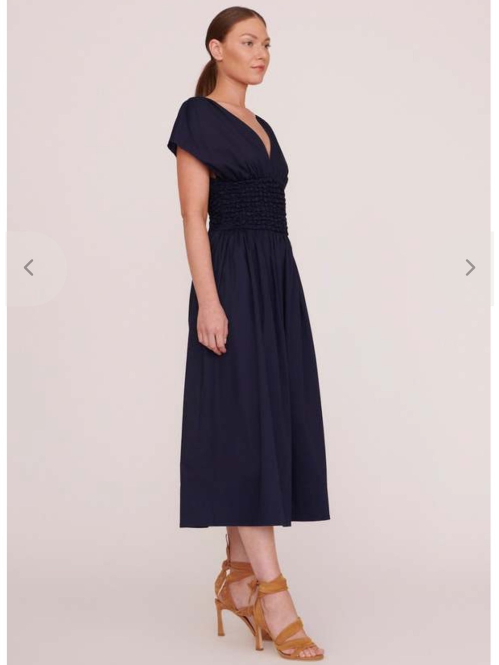 NWT Staud NAVY JACKSON MIDI DRESS Size M